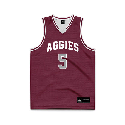 Texas A&M - NCAA Men's Basketball : Jacari Lane - Maroon Basketball Jersey-0