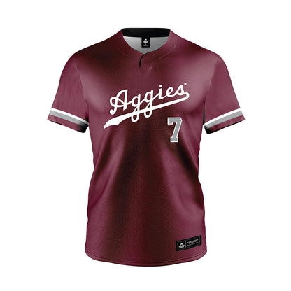 Texas A&M - NCAA Softball : Sydney Lessentine - Maroon Jersey-0
