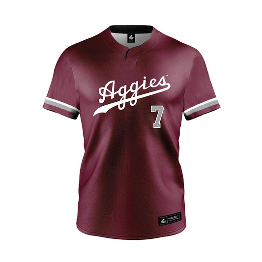 Texas A&M - NCAA Softball : Sydney Lessentine - Maroon Jersey-0