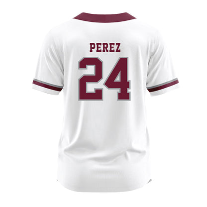Texas A&M - NCAA Softball : Mya Perez - White Jersey-1