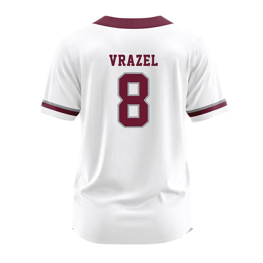 Texas A&M - NCAA Softball : Francessca Vrazel - White Jersey-1