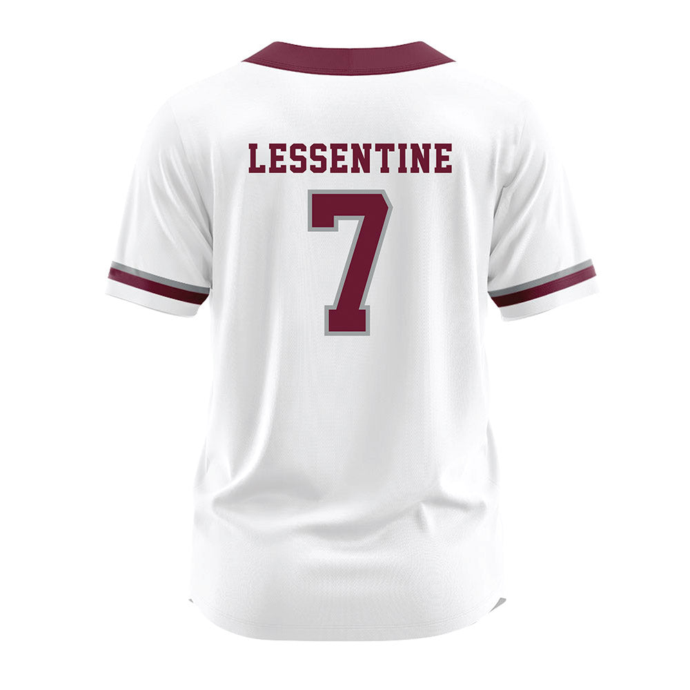 Texas A&M - NCAA Softball : Sydney Lessentine - White Jersey-1