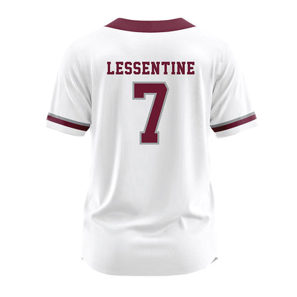 Texas A&M - NCAA Softball : Sydney Lessentine - White Jersey-1