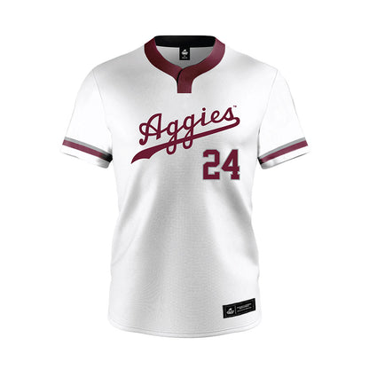Texas A&M - NCAA Softball : Mya Perez - White Jersey-0