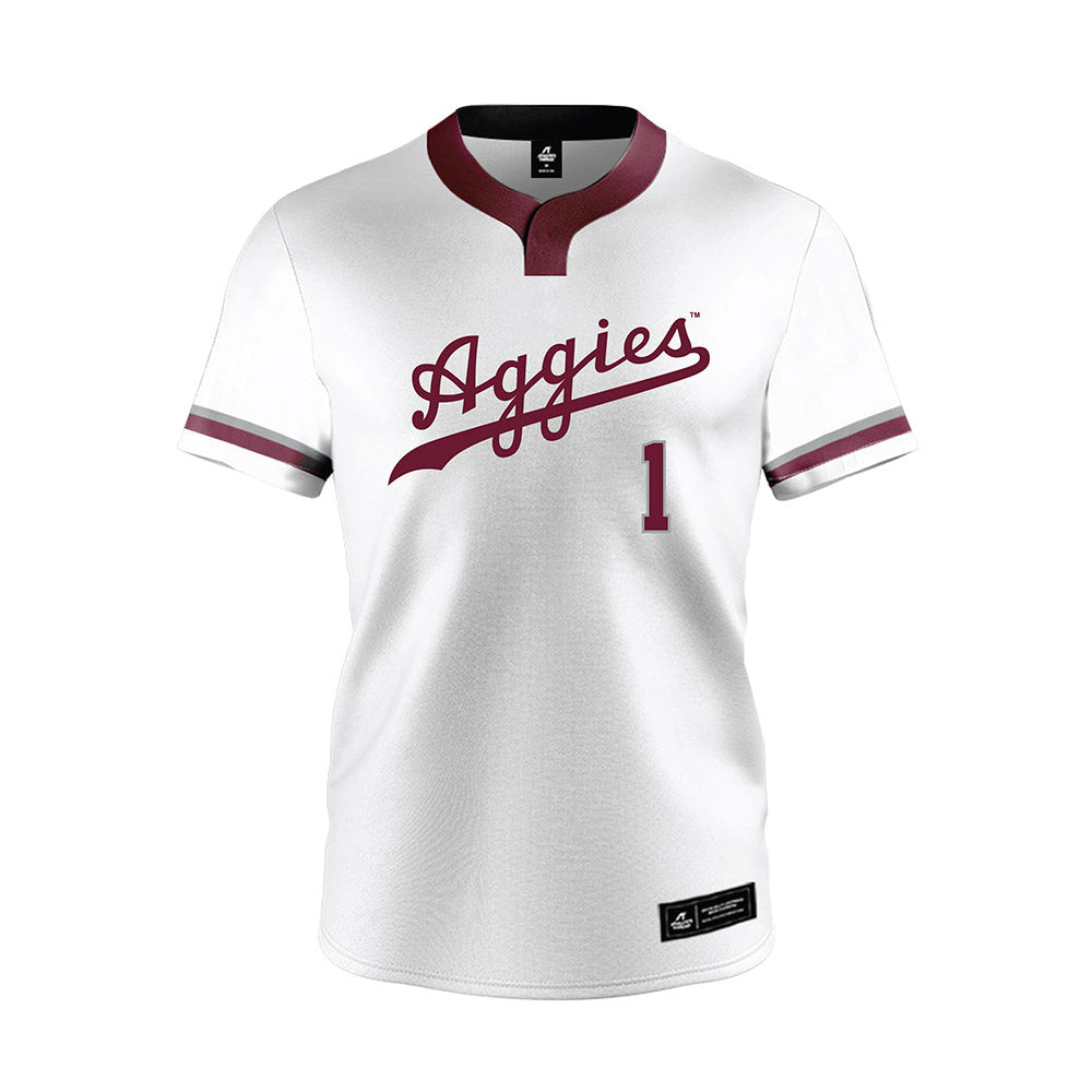 Texas A&M - NCAA Softball : Kennedy Powell - White Jersey-0