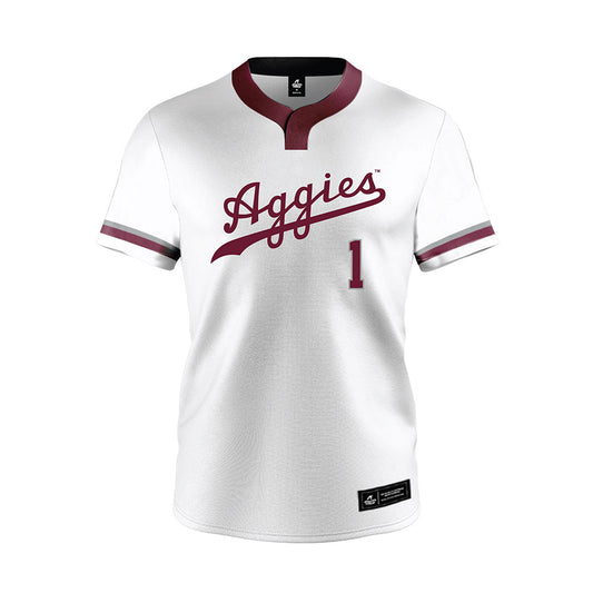 Texas A&M - NCAA Softball : Kennedy Powell - White Jersey-0