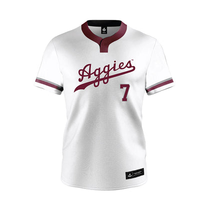 Texas A&M - NCAA Softball : Sydney Lessentine - White Jersey-0