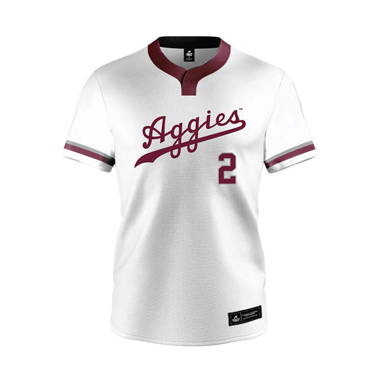 Texas A&M - NCAA Softball : Sidne Peters - White Jersey-0