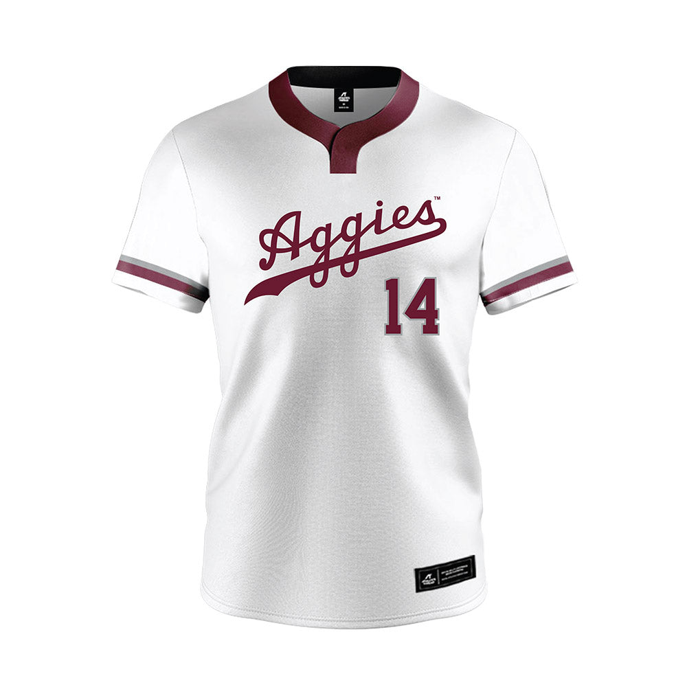 Texas A&M - NCAA Softball : Micaela Wark - White Jersey-0