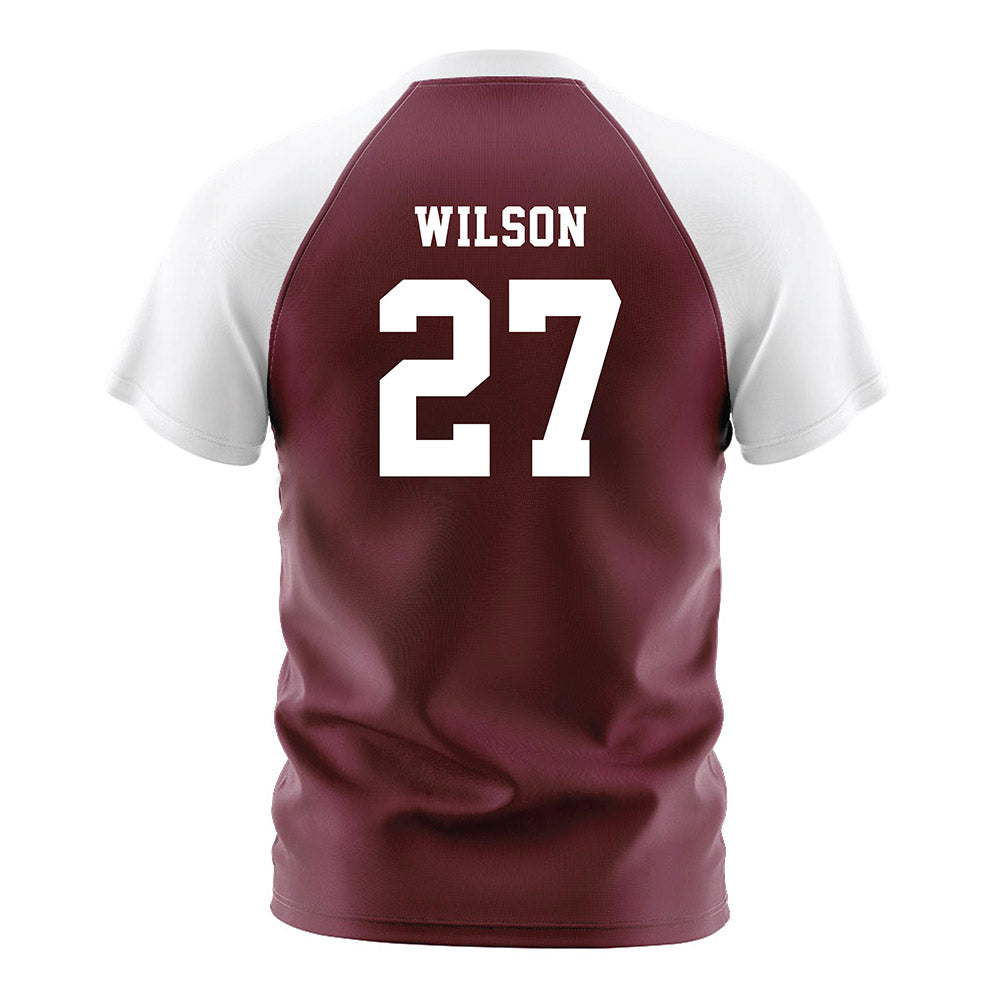 Texas A&M - NCAA Women's Soccer : Hayden Wilson - Maroon Soccer Jersey-1