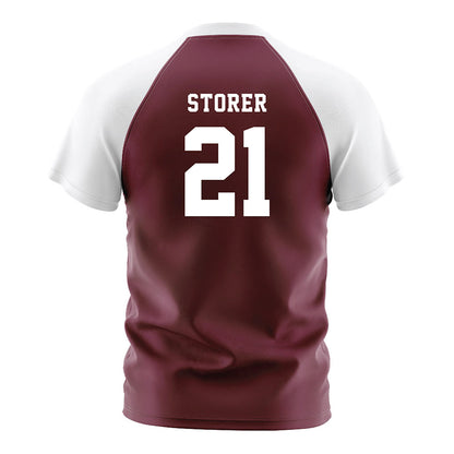 Texas A&M - NCAA Women's Soccer : Holly Storer - Maroon Soccer Jersey-1