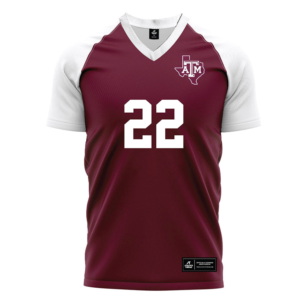 Texas A&M - NCAA Women's Soccer : Kieana Smith - Maroon Soccer Jersey-0