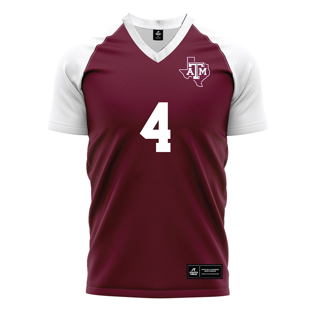 Texas A&M - NCAA Women's Soccer : Isabella Yakel - Maroon Soccer Jersey-0
