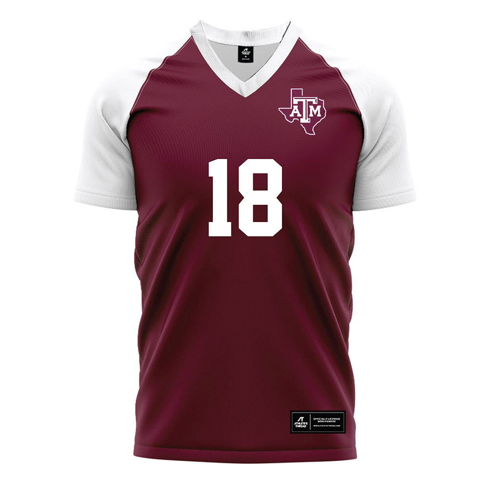 Texas A&M - NCAA Women's Soccer : Lucy Landherr - Maroon Soccer Jersey-0