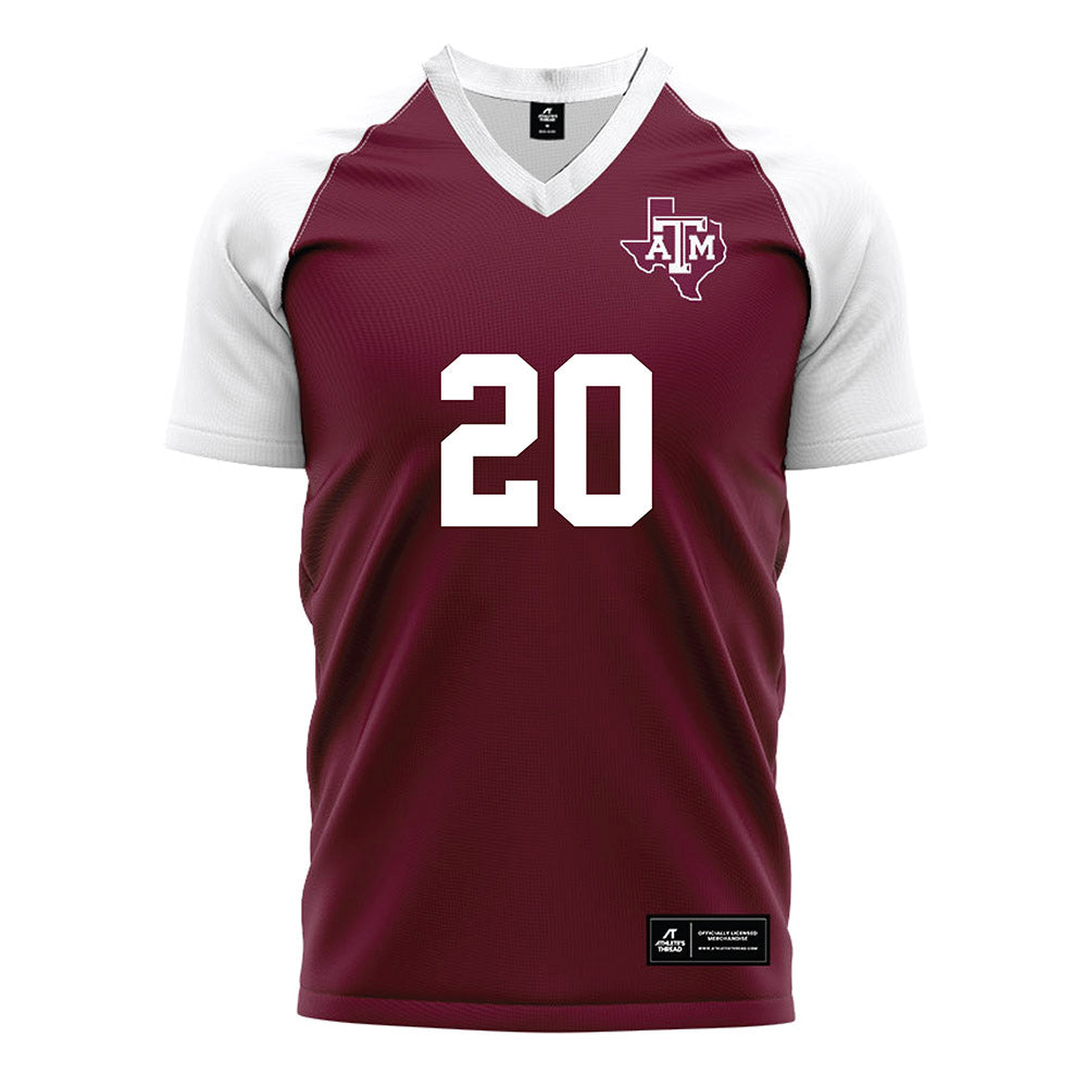 Texas A&M - NCAA Women's Soccer : Leah Diaz - Maroon Soccer Jersey-0