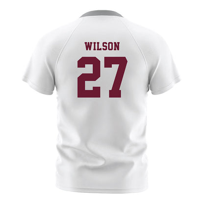 Texas A&M - NCAA Women's Soccer : Hayden Wilson - White Soccer Jersey-1