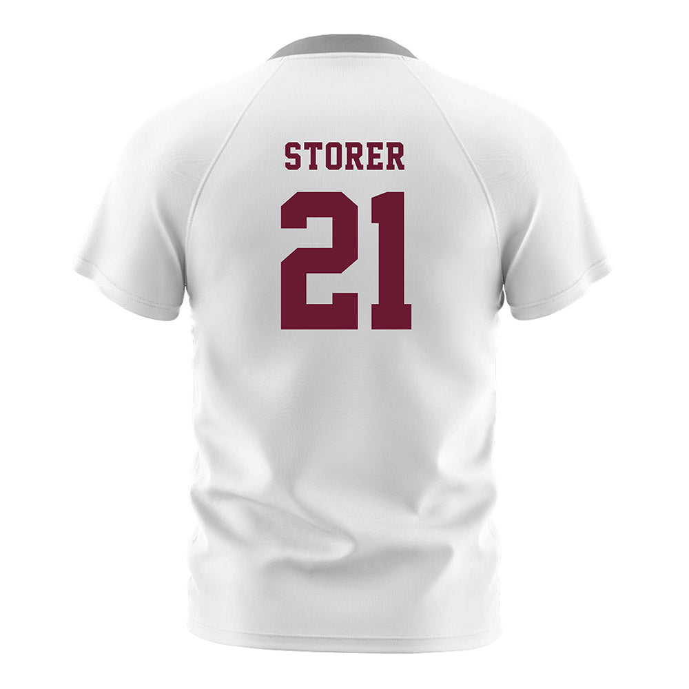 Texas A&M - NCAA Women's Soccer : Holly Storer - White Soccer Jersey-1