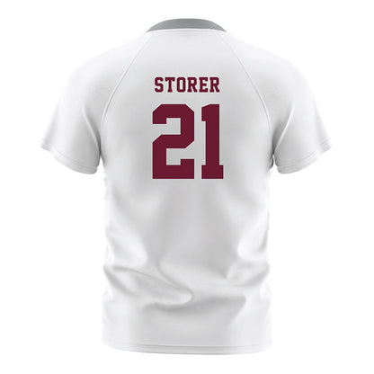 Texas A&M - NCAA Women's Soccer : Holly Storer - White Soccer Jersey-1