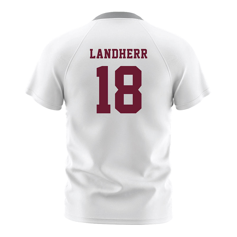 Texas A&M - NCAA Women's Soccer : Lucy Landherr - White Soccer Jersey-1