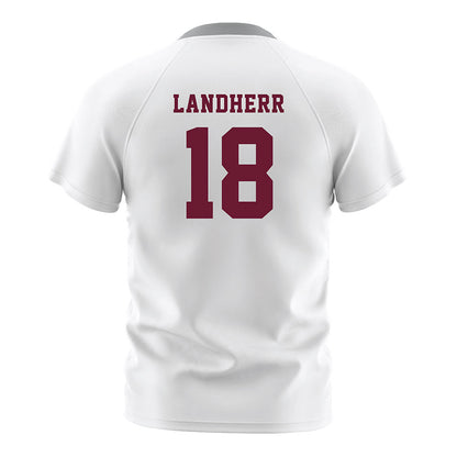 Texas A&M - NCAA Women's Soccer : Lucy Landherr - White Soccer Jersey-1
