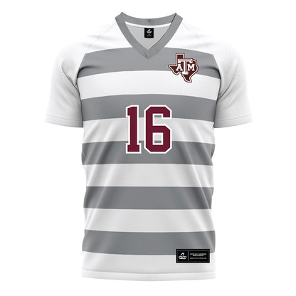 Texas A&M - NCAA Women's Soccer : Trinity Buchanan - White Soccer Jersey-0