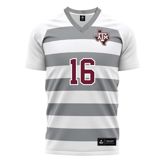 Texas A&M - NCAA Women's Soccer : Trinity Buchanan - White Soccer Jersey-0