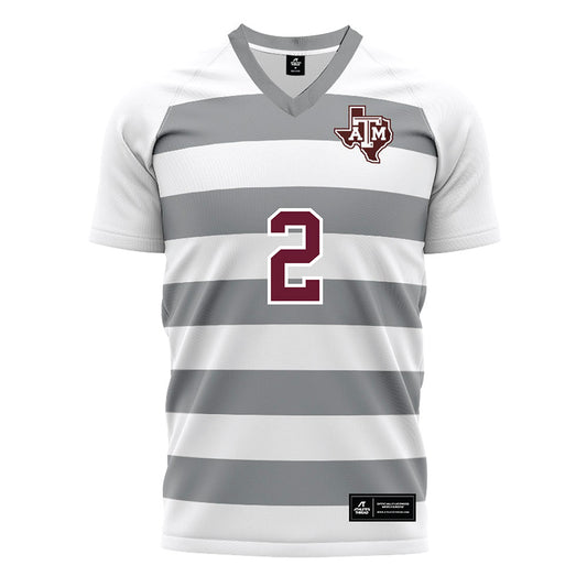 Texas A&M - NCAA Women's Soccer : Emma Hoang - White Soccer Jersey-0