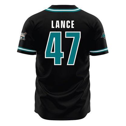 Coastal Carolina - NCAA Baseball : Hudson Lance - Black Jersey-1