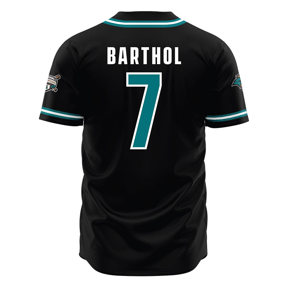 Coastal Carolina - NCAA Baseball : Blake Barthol - Black Jersey-1