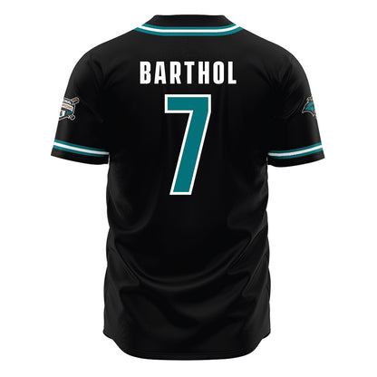 Coastal Carolina - NCAA Baseball : Blake Barthol - Black Jersey-1