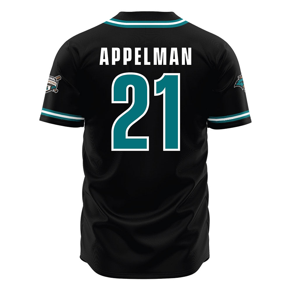 Coastal Carolina - NCAA Baseball : Jaxon Appelman - Black Jersey-1