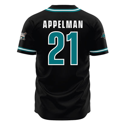 Coastal Carolina - NCAA Baseball : Jaxon Appelman - Black Jersey-1