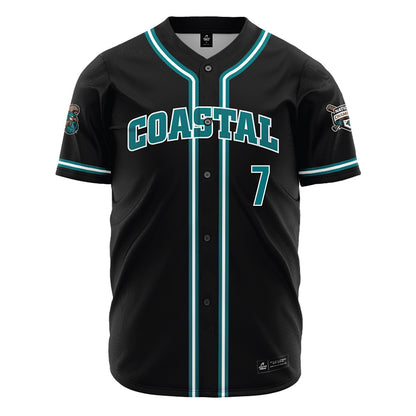 Coastal Carolina - NCAA Baseball : Blake Barthol - Black Jersey-0