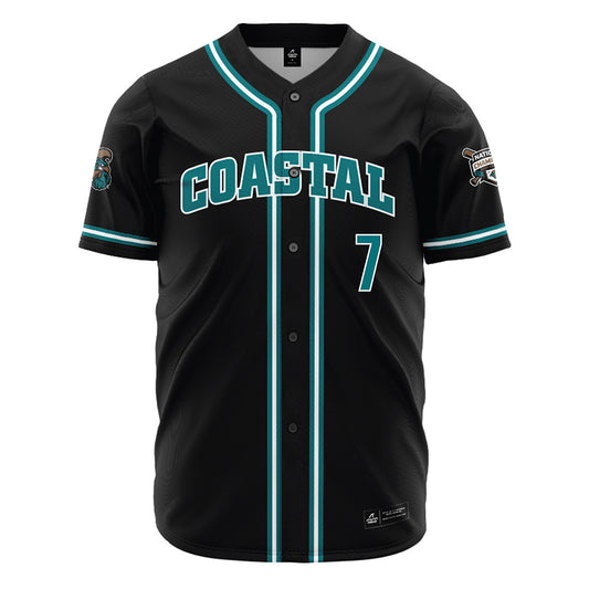 Coastal Carolina - NCAA Baseball : Blake Barthol - Black Jersey-0