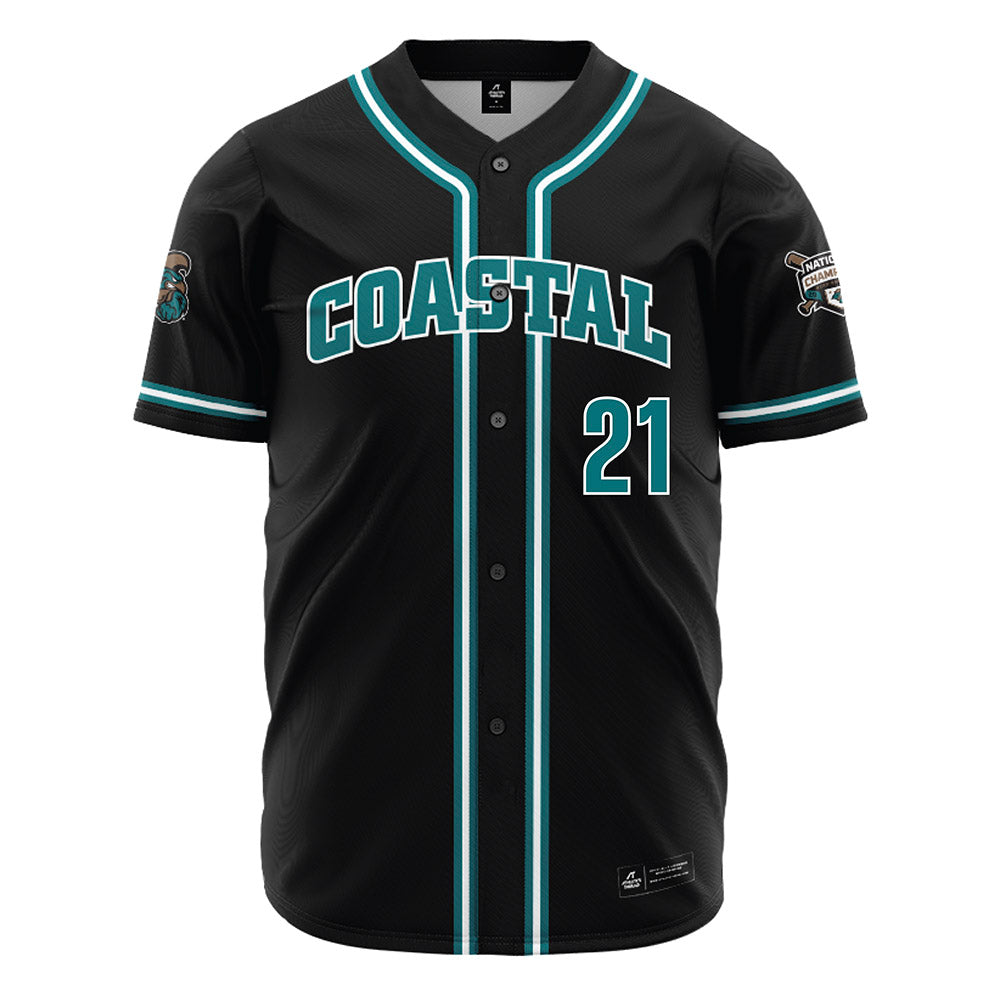 Coastal Carolina - NCAA Baseball : Jaxon Appelman - Black Jersey-0