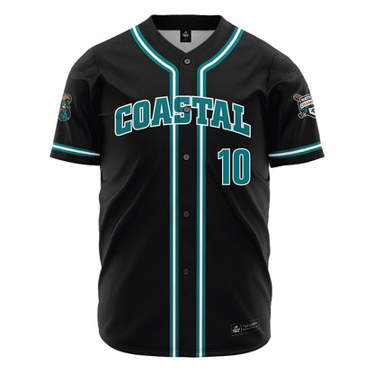 Coastal Carolina - NCAA Baseball : Ty Barrango - Black Jersey-0