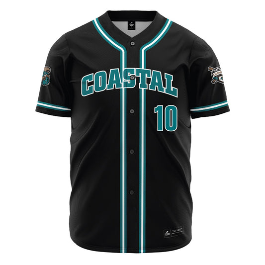 Coastal Carolina - NCAA Baseball : Ty Barrango - Black Jersey-0