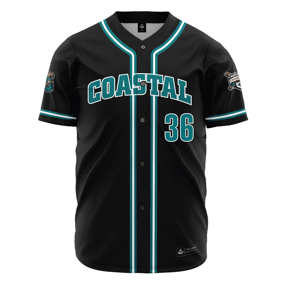 Coastal Carolina - NCAA Baseball : Dylan Hansen - Black Jersey-0
