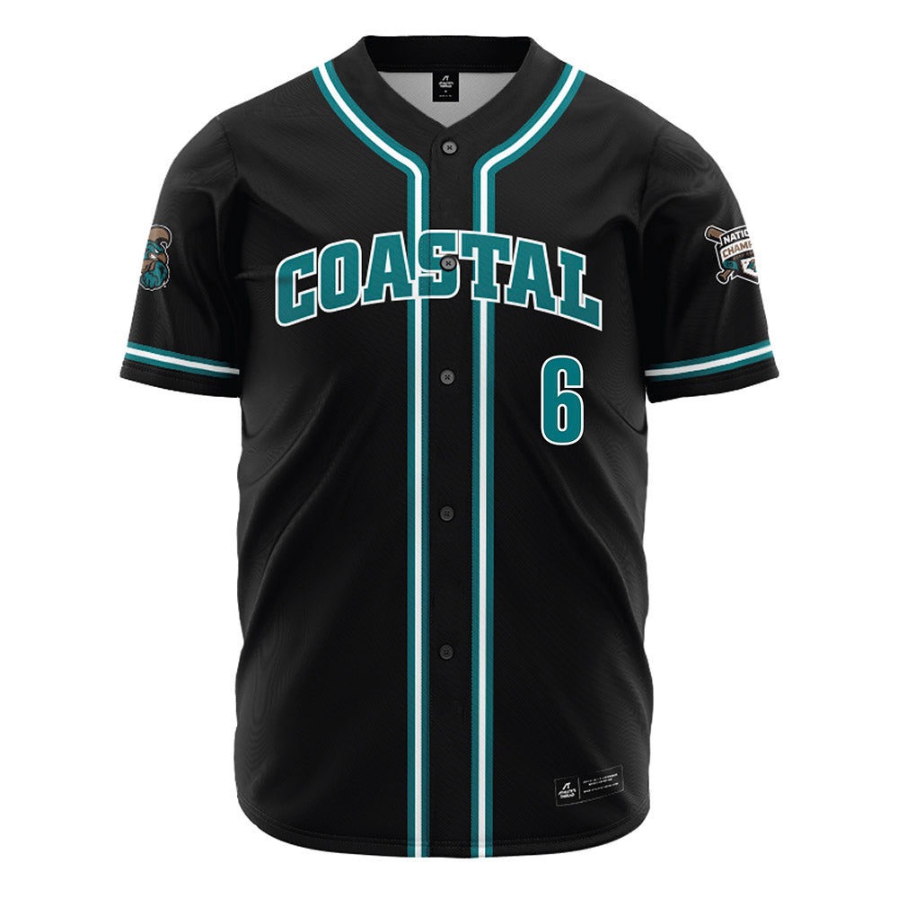Coastal Carolina - NCAA Baseball : Chad Born - Black Jersey-0