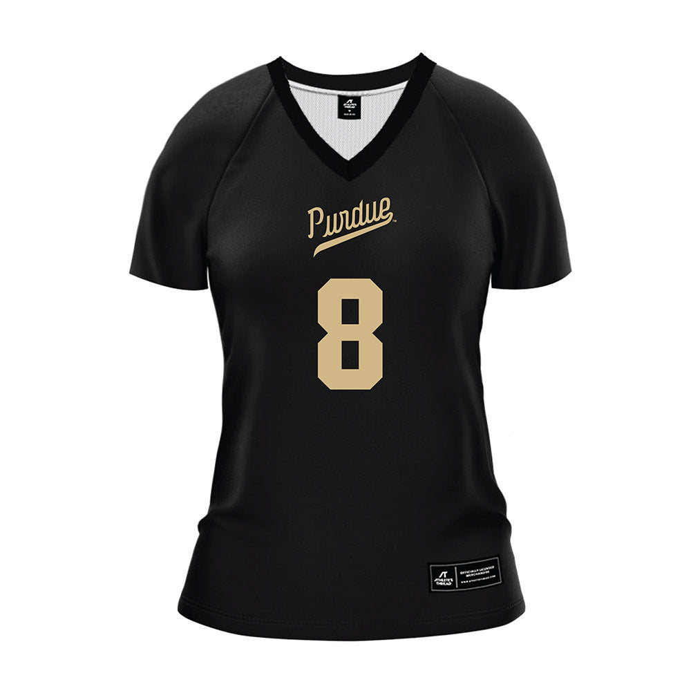 Purdue - NCAA Women's Volleyball : Isabelle Bardin - Black Volleyball Jersey-0
