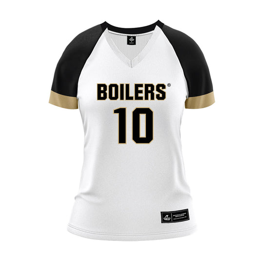 Purdue - NCAA Women's Volleyball : Nataly Moravec - White Volleyball Jersey-0