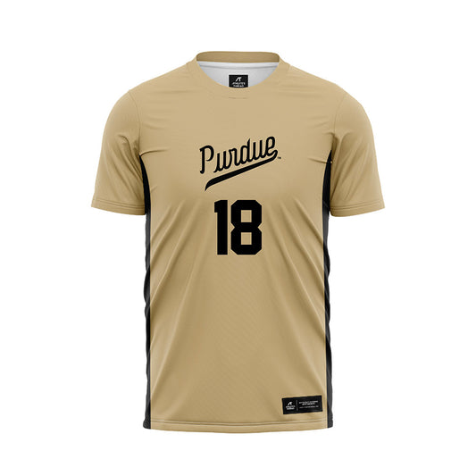 Purdue - NCAA Women's Soccer : Angelina Thoreson - Gold Soccer Jersey-0