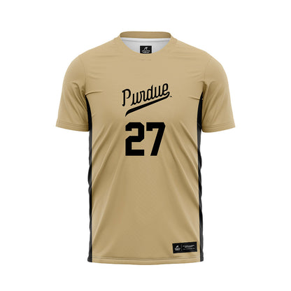 Purdue - NCAA Women's Soccer : Riley Knudsen - Gold Soccer Jersey-0