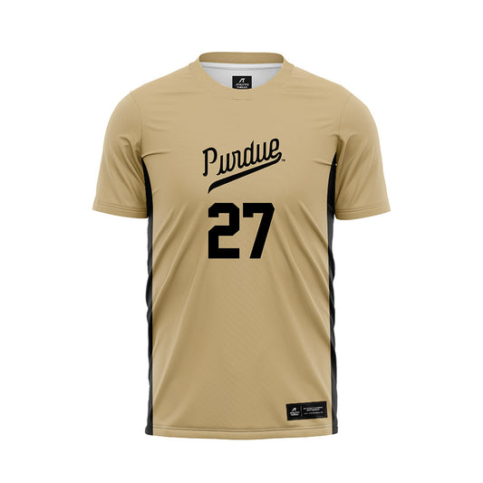 Purdue - NCAA Women's Soccer : Riley Knudsen - Gold Soccer Jersey-0