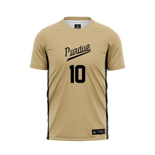 Purdue - NCAA Women's Soccer : Chiara Singarella - Gold Soccer Jersey-0