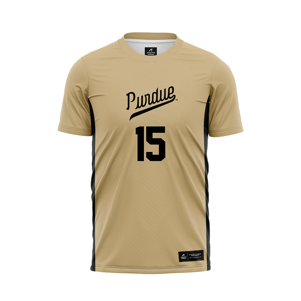 Purdue - NCAA Women's Soccer : Anisten Cabantac - Gold Soccer Jersey-0