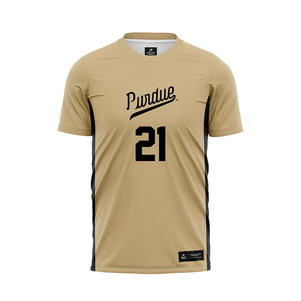 Purdue - NCAA Women's Soccer : Lauren Holleran - Gold Soccer Jersey-0