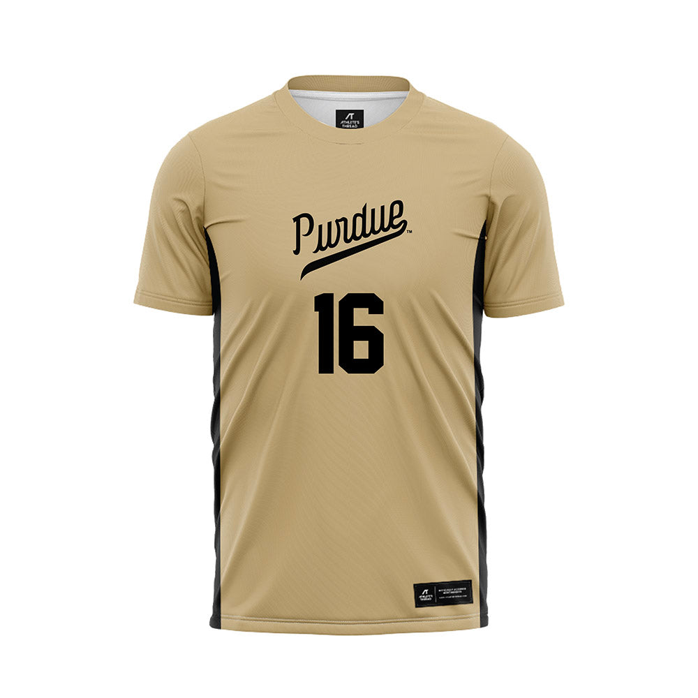 Purdue - NCAA Women's Soccer : Emilia Deppe - Gold Soccer Jersey-0