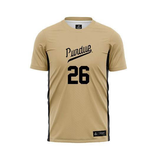 Purdue - NCAA Women's Soccer : Emily Edwards - Gold Soccer Jersey-0