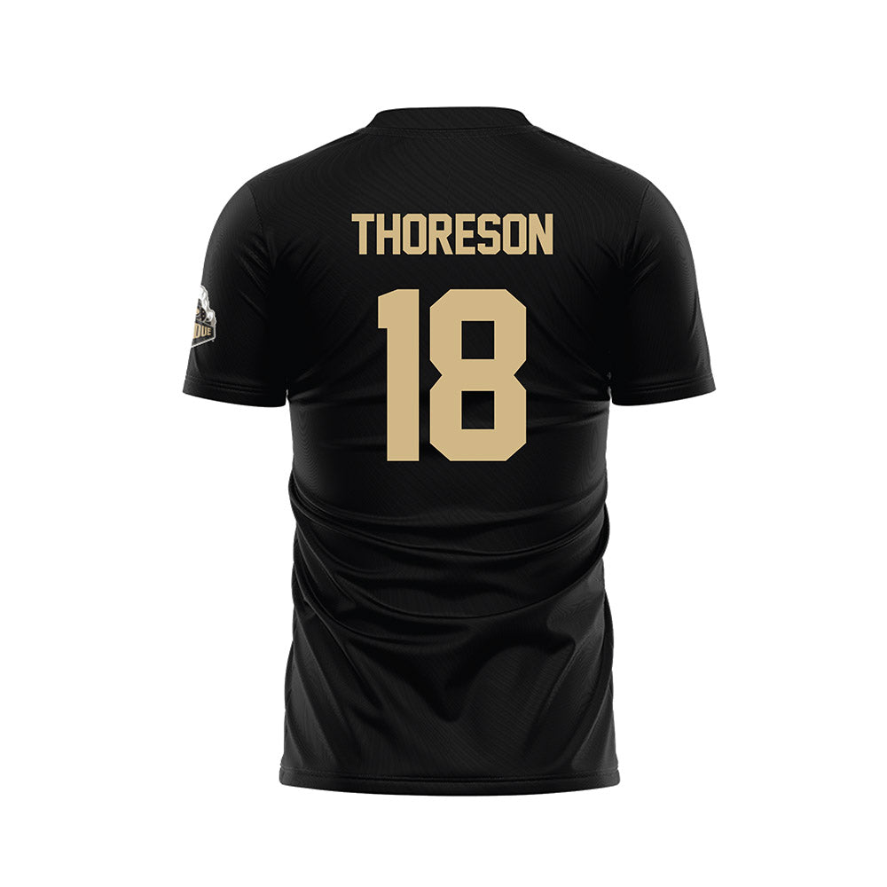 Purdue - NCAA Women's Soccer : Angelina Thoreson - Black Soccer Jersey-1